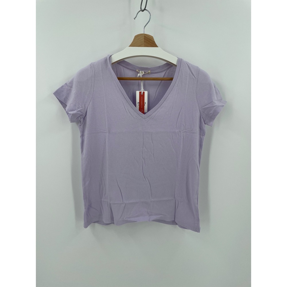 Marine Layer Made in USA Easy V-Neck Short Sleeve Tee Lavender NWT Size XS
